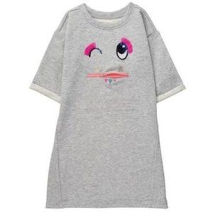 Gymboree Heather Grey Funny Face Dress 10 Easy‎ pull-on style Zip pocket accent